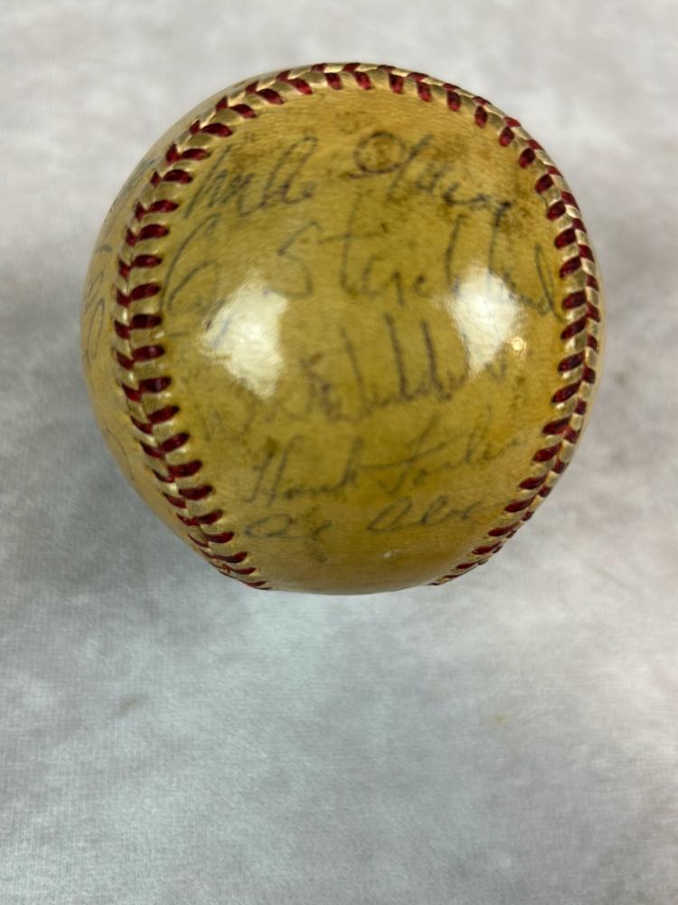 (2) Team Signed Shellacked Baseballs - 20+ Signatures on both baseballs