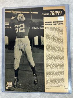 Charley Trippi and Marion Motley Signed Newspaper Clippings- JSA