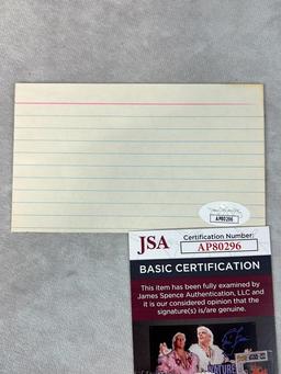 Otto Graham Signed 3 x 5 Index Card- JSA