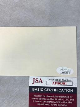 George Connor Signed 3 x 5 Index Card - JSA