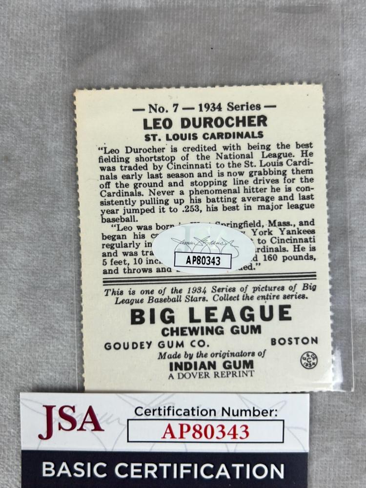 (3) Signed Baseball Cards - Gehringer, Durocher, Gomez - JSA