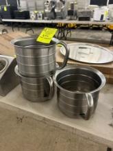 Large Stainless Ice Bins W/ Handles