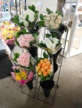 floral bucket merchandising cart