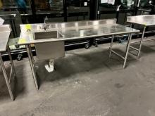 Single Basin Stainless Table