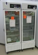 Ultra Elite reach in single glass door refrigerator for biohazard