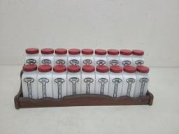 Milk Glass Griffith's Spice Jars With Rack