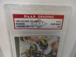 Jerome Bettis Rams 1993 Score Select ROOKIE #172 graded PAAS Gem Mint 9.5