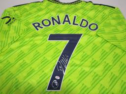 Cristiano Ronaldo of Manchester United signed autographed soccer jersey PAAS COA 747