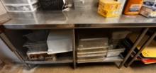 72" S/S Work Table - See photos for additional details and specs.