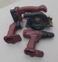 Pop Cordless tools, drill, flashlight and circular saw - no charger