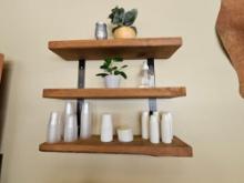 Rustic Wood Shelf Units (no contents)