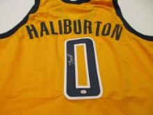 Tyrese Haliburton of the Indiana Pacers signed autographed basketball jersey PAAS COA 490