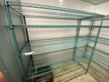 60â€� Five Shelf Epoxy Coated Metro Racking for Coolers 4x