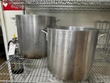 (2) Aluminum Stock / Soup Pots w. Handles