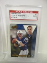 Peyton Manning Indianapolis Colts 1998 Aurora ROOKIE #71 graded PAAS Mint 9
