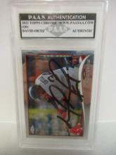 David Ortiz of the Boston Red Sox signed autographed slabbed sportscard PAAS Holo 142