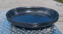 15.5 Oval Black Plastic Tray