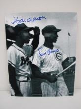 Hank Aaron Ernie Banks signed autographed 8x10 photo TAA COA 194