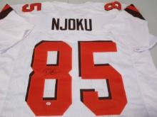 David Najoku of the Cleveland Browns signed autographed football jersey PAAS COA 672