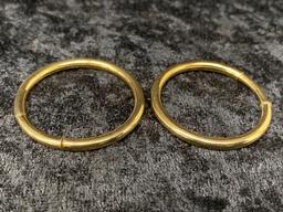 Pair of 2.2" Hoop Earrings by Carla in 14k Yellow Gold