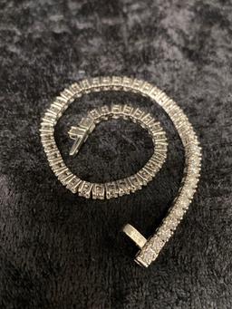 Tennis Bracelet in 14k White Gold with CVD Diamonds