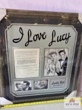 Lucille Ball Signed Gulf & Western Contract Photo Frame