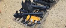 WOLVERINE SKID STEER AUGER WITH 12" & 18" BITS