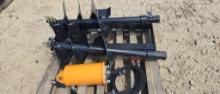 WOLVERINE SKID STEER AUGER WITH 12" & 18" BITS