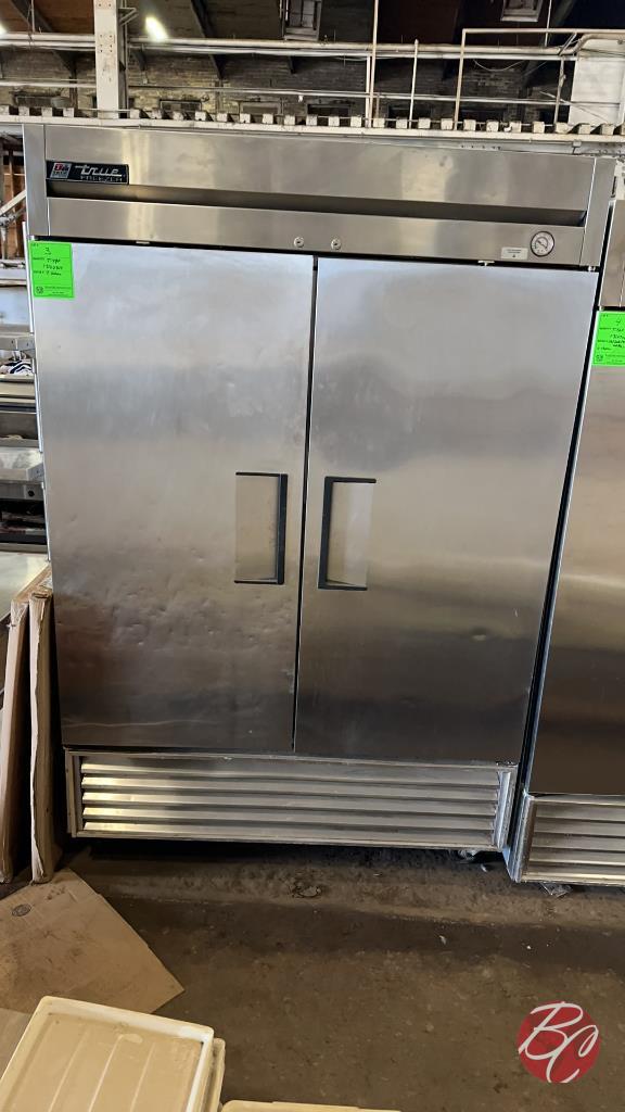 True T-49F Stainless 2-Door Freezer W/ Casters