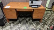 Wood Desk W/ (5) Drawers