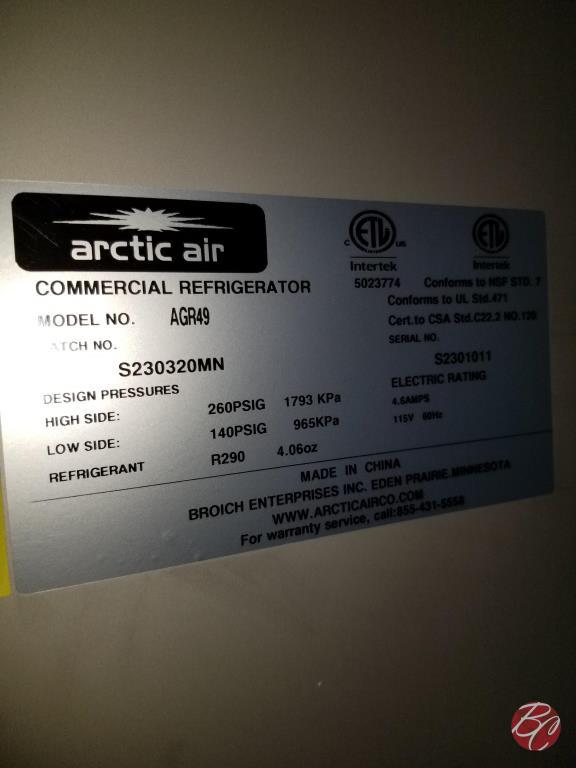 Arctic Air AGR49 Double Glass Door SS Cooler