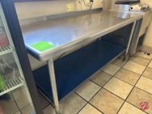 Stainless Table 72”Lx30”Wx36”H
