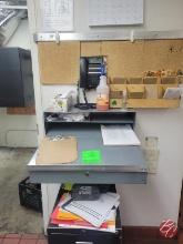 Metal Shipping/Receiving Desk W/ Filing Cabinet