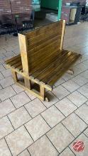 Custom Wood Double Booth Benches Approx:48"x42-1/2
