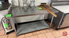 Stainless Steel Worktop Table W/ Galvanized Bottom