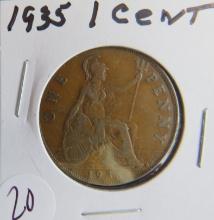 1935- 1 Cent Coin