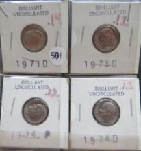 (4) Uncirculated Dimes