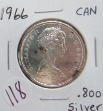 1966- Canada Silver Half Dollar
