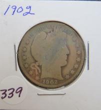 1902- Barber Half Dollar