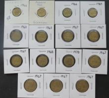 1966-1978 France Coins