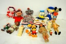 Assortment hand puppets & dolls