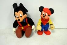 2 Mickey Mouse dolls