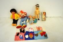 Assortment dolls & puppets