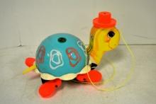 Fisher Price plastic turtle pull toy