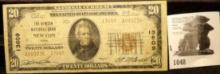 Series 1929 Type Two $20 The Newton National Bank Newton Iowa, Charter # 13609, Serial Number A00023