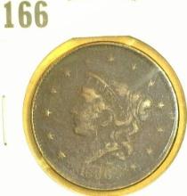 1836 U.S. Large Cent, 180 degree Rotated Reverse, Fine.