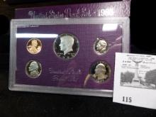 1985 S Proof Set, original as issued.