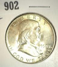1950 D Franklin Half Dollar, Uncirculated.