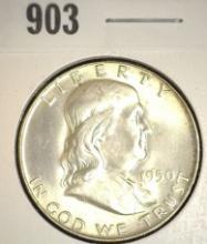 1950 D Franklin Half Dollar, Brilliant Uncirculated.