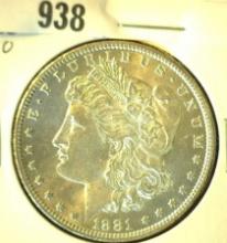 1881 O Morgan Silver Dollar, Uncirculated.